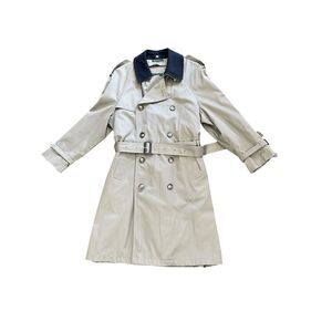 Ralph Lauren Men's Gray Double Breasted Trench Coat Size 38S Standard